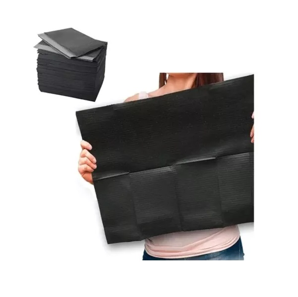 Campos Baberos Desechables Dental Negro 50 Pzas