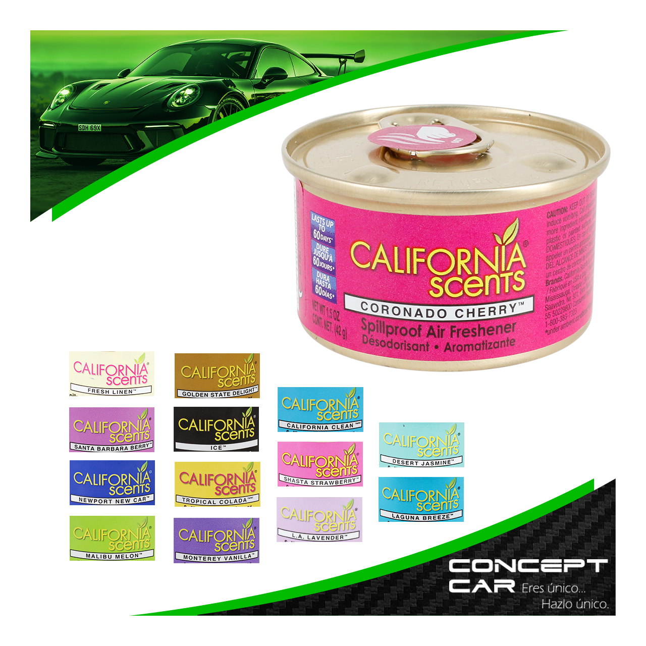 Aromatizante California Scents Lata 42gr Auto Camioneta