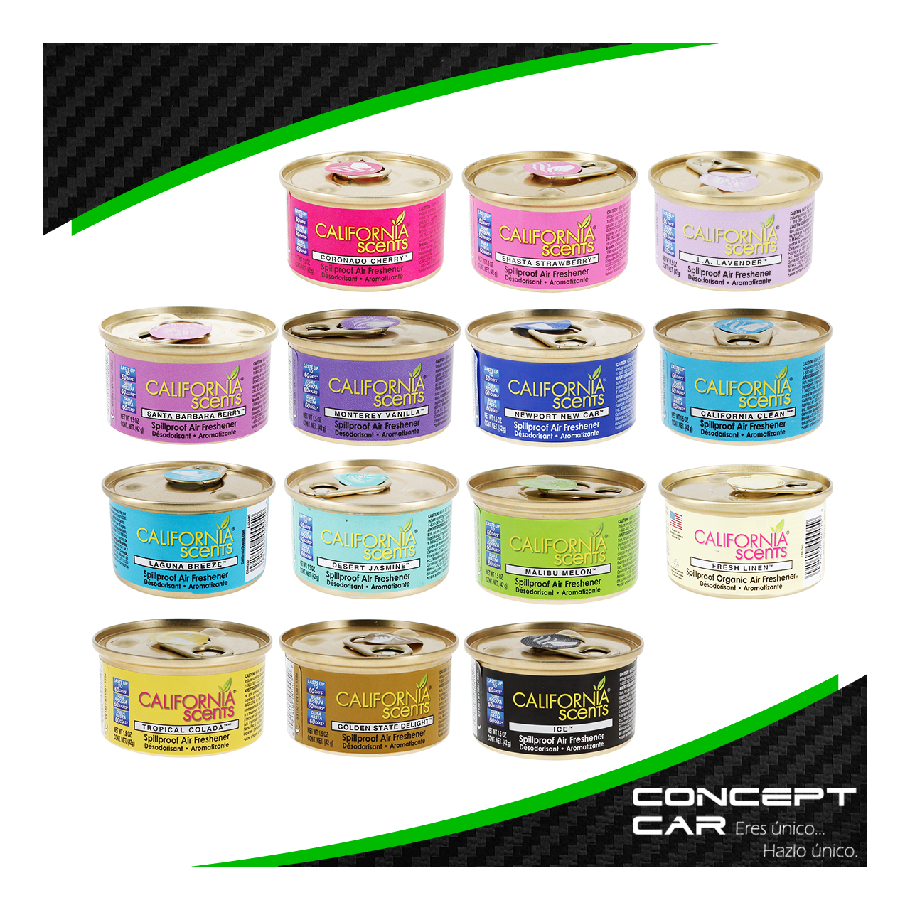 Aromatizante California Scents Lata 42gr Auto Camioneta