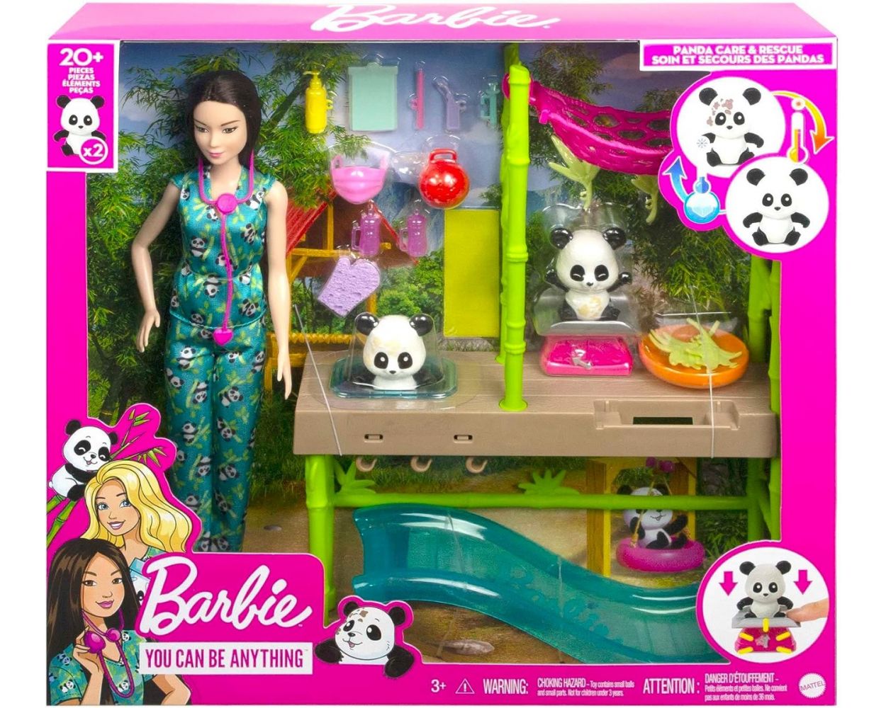  Barbie Profesiones Set de Juego Cuidadora de Pandas