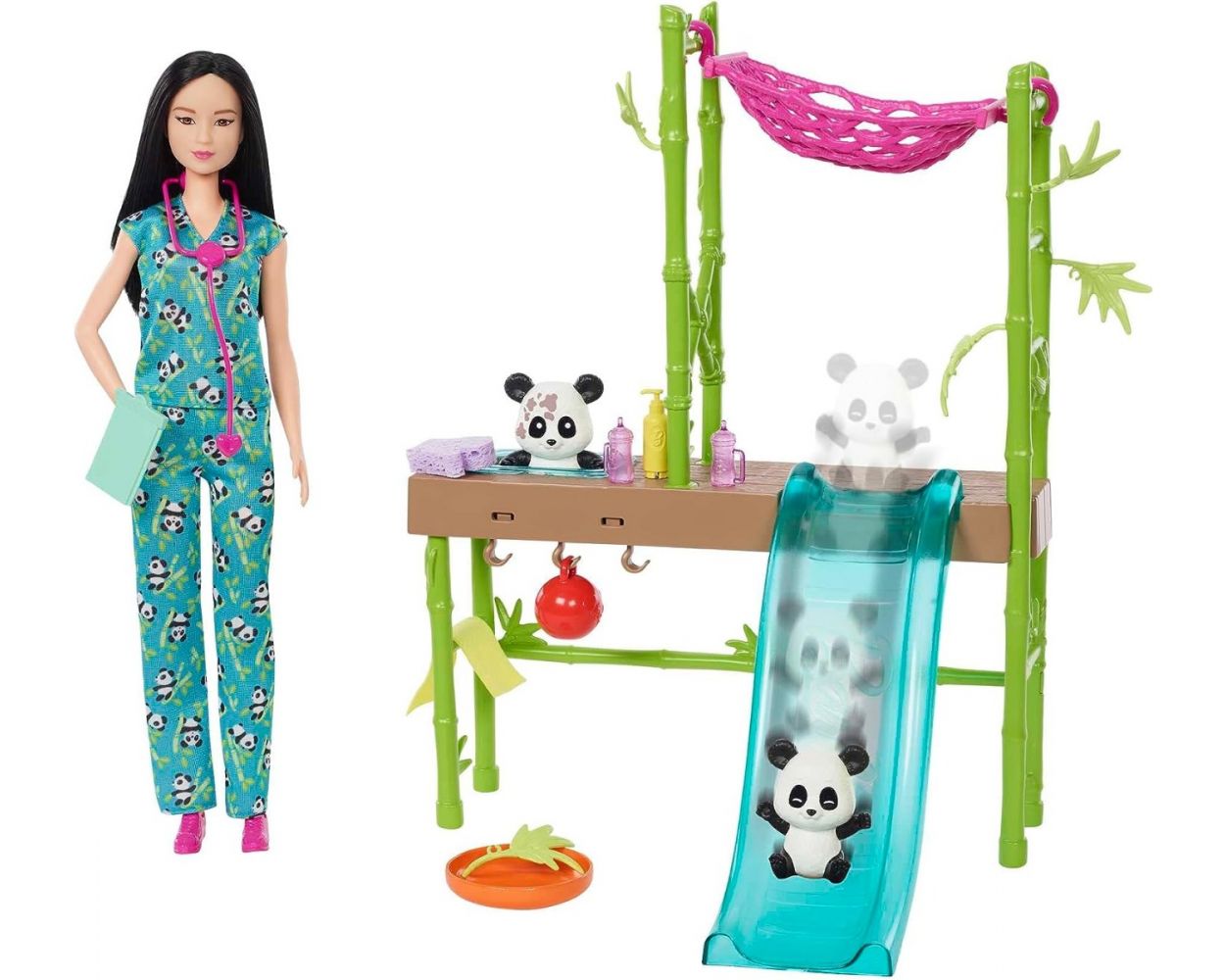  Barbie Profesiones Set de Juego Cuidadora de Pandas