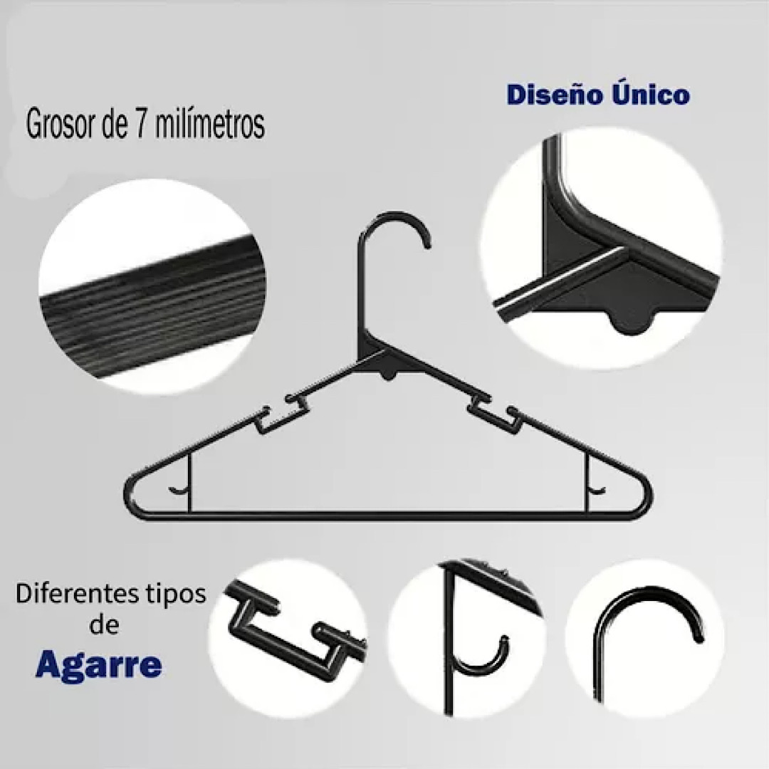 Ganchos para Ropa Art Hoof 100 piezas Resistente Para Todo Tipo de Ropa