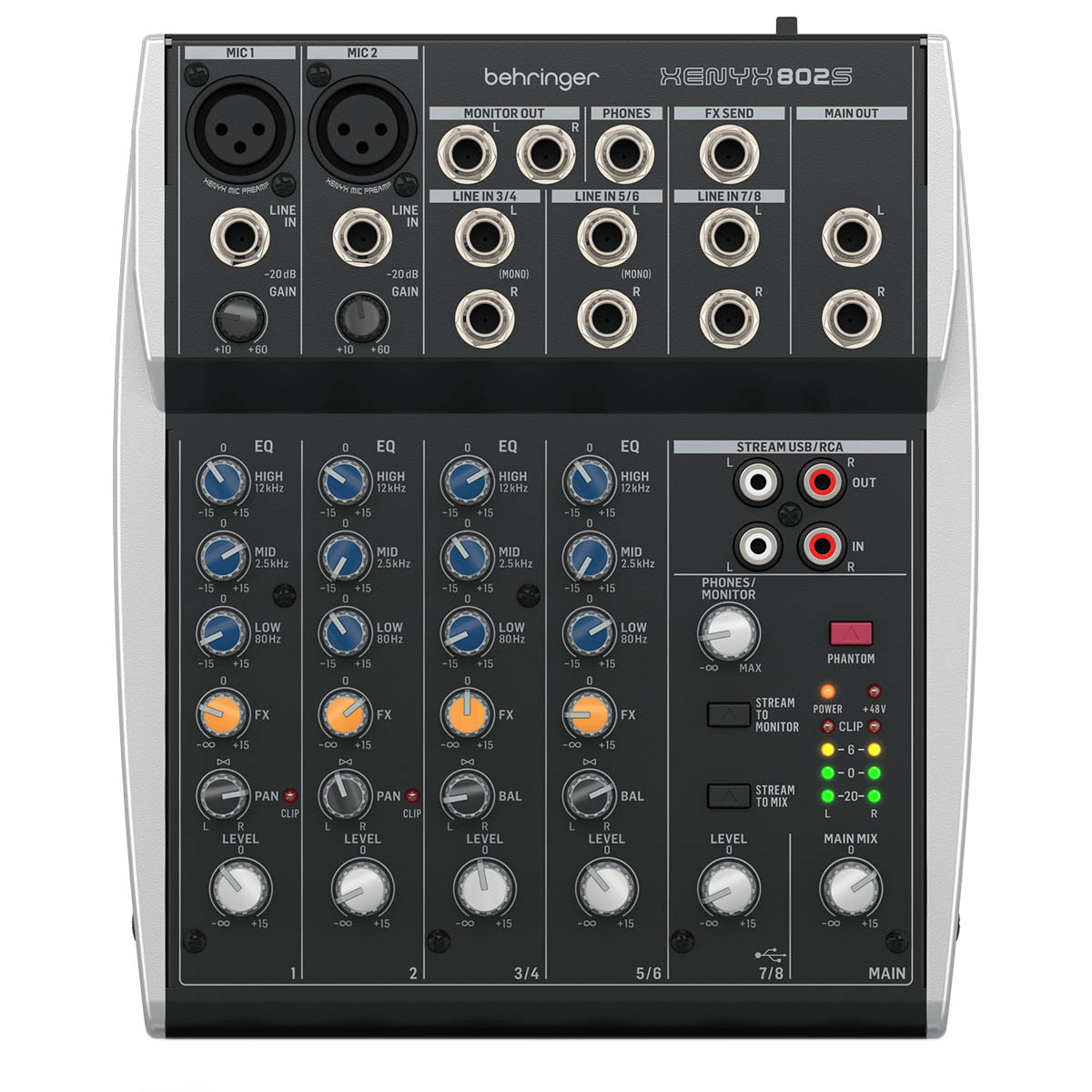 Behringer Xenyx 802s Mezcladora Analoga Compacta 8 Canales