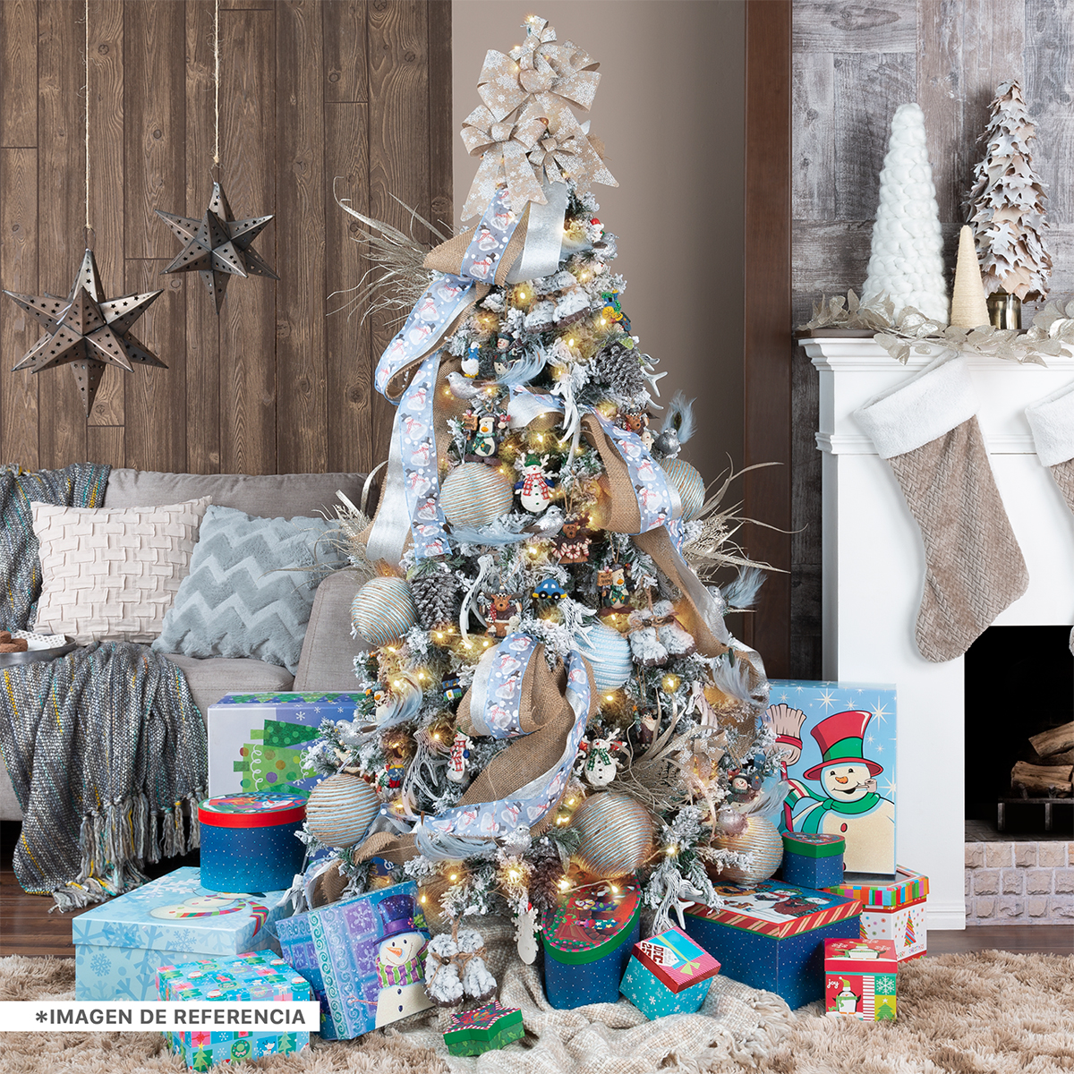 Árbol de Navidad Artificial Pino Nevado 1.8m - Verde nevado para ESQUIMAL