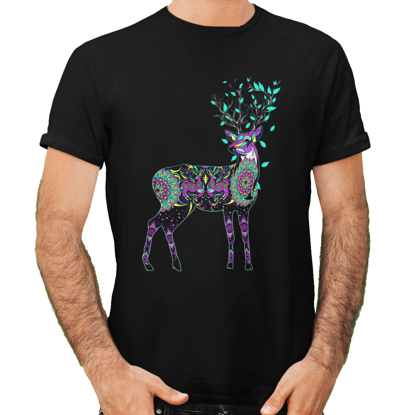 Playera Caballero y Dama Venado Huichol Animales