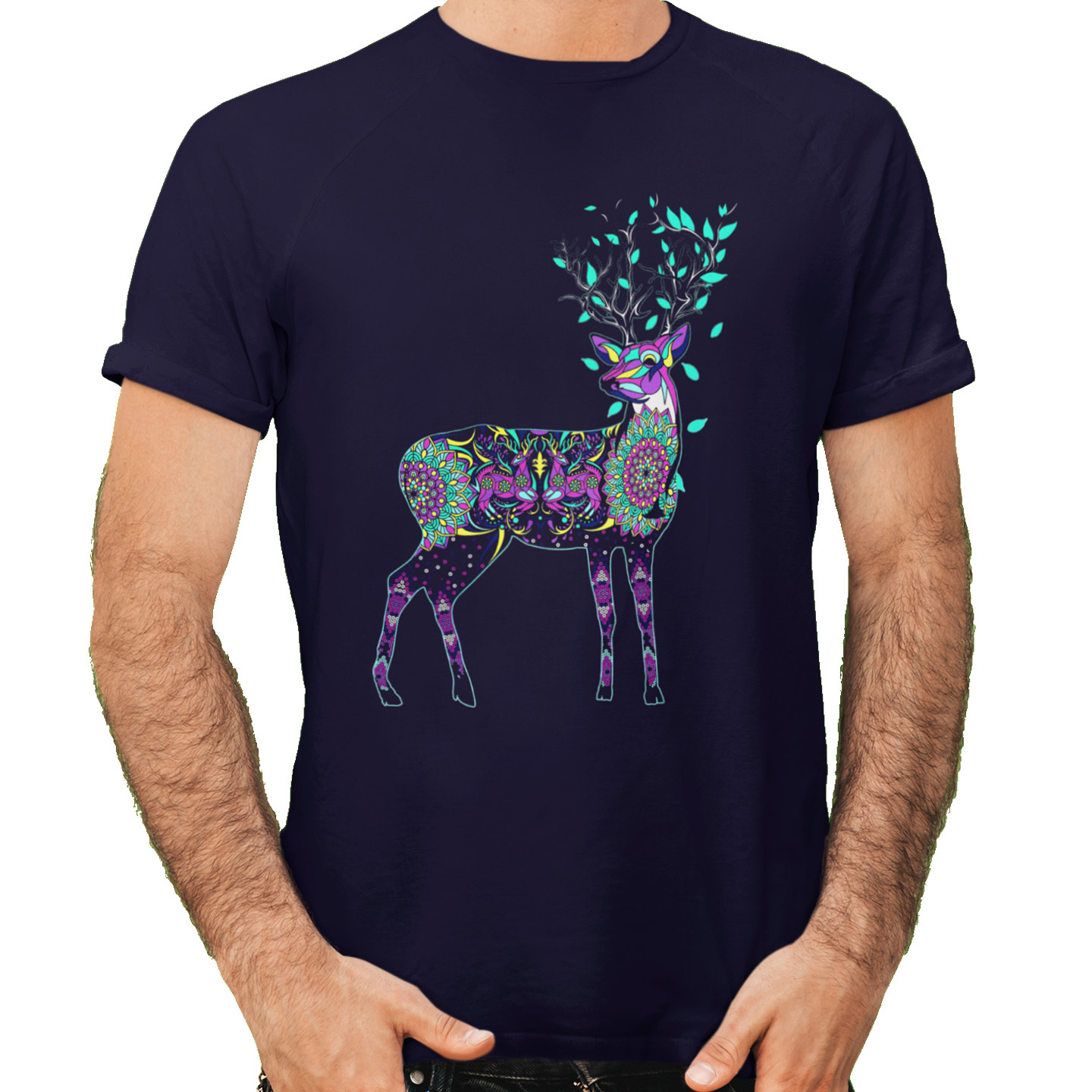 Playera Caballero y Dama Venado Huichol Animales