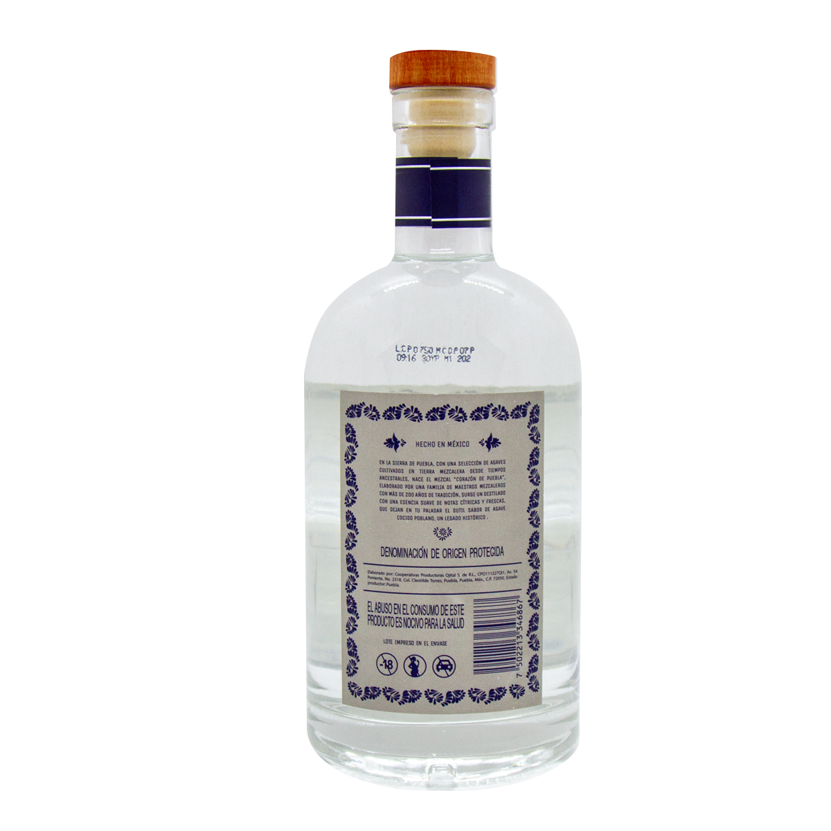 Corazón de Puebla Mezcal Artesanal Joven 750ml