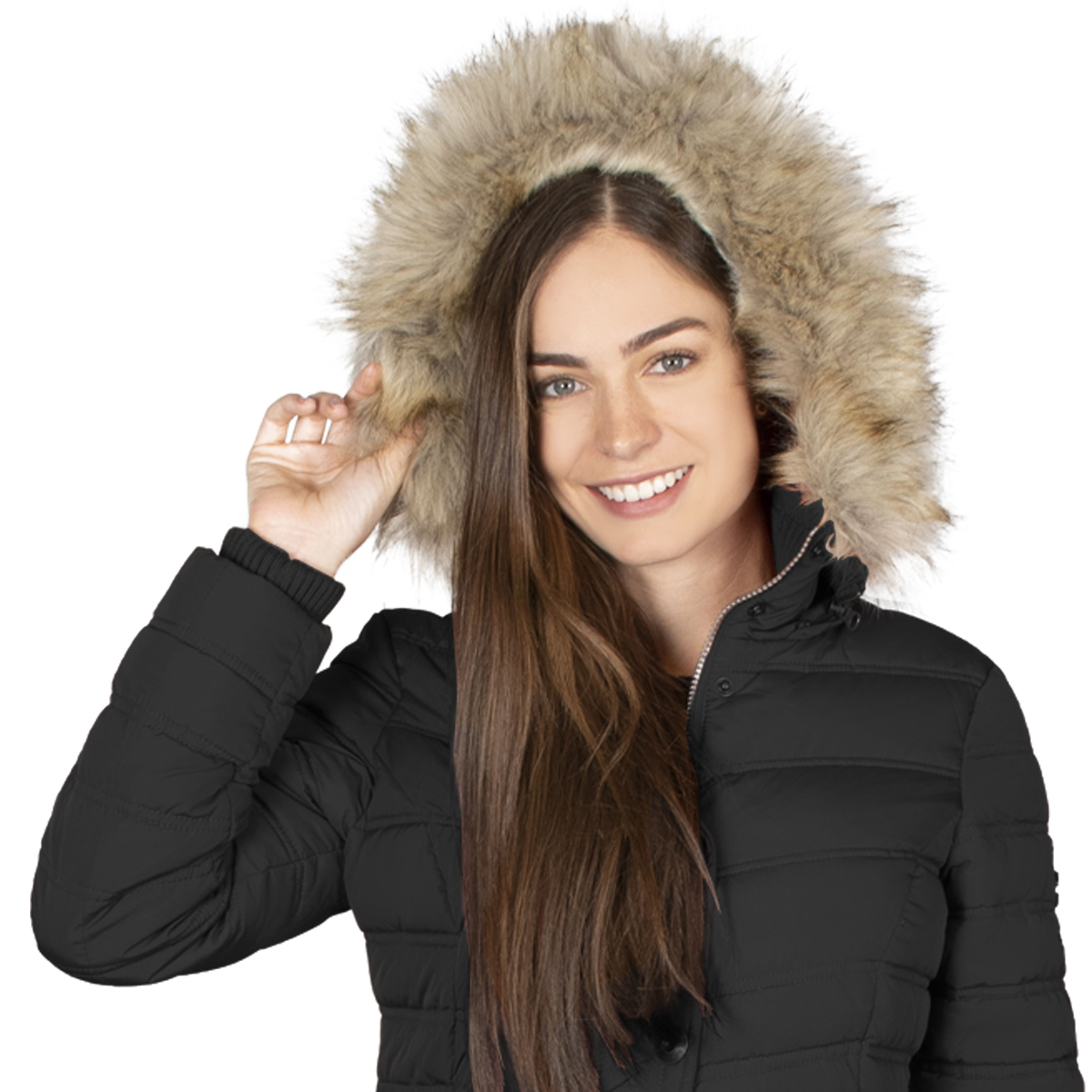 Chamarra Mujer Greenlander Con Gorro Desmontable Pol5524
