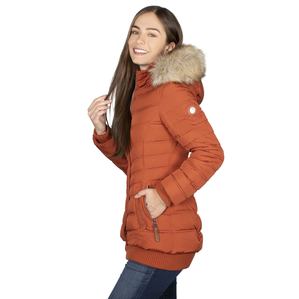 Chamarra Mujer Greenlander Con Gorro Desmontable Pol5524