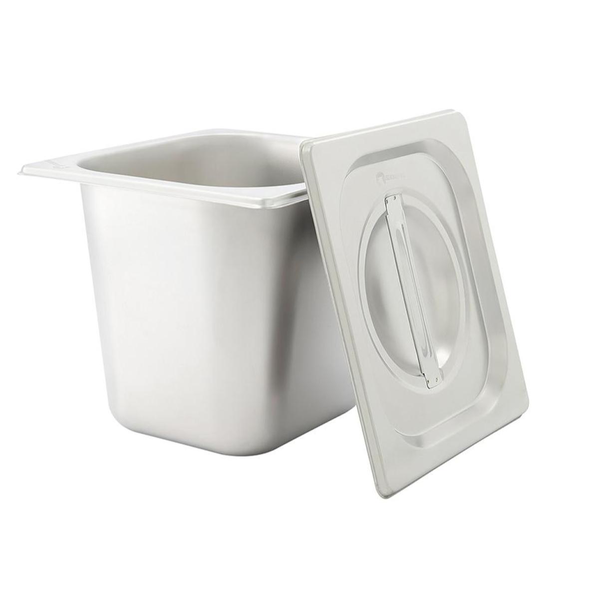 Inserto Acero Inoxidable Con Tapa 1/6 10CM Shorbull.