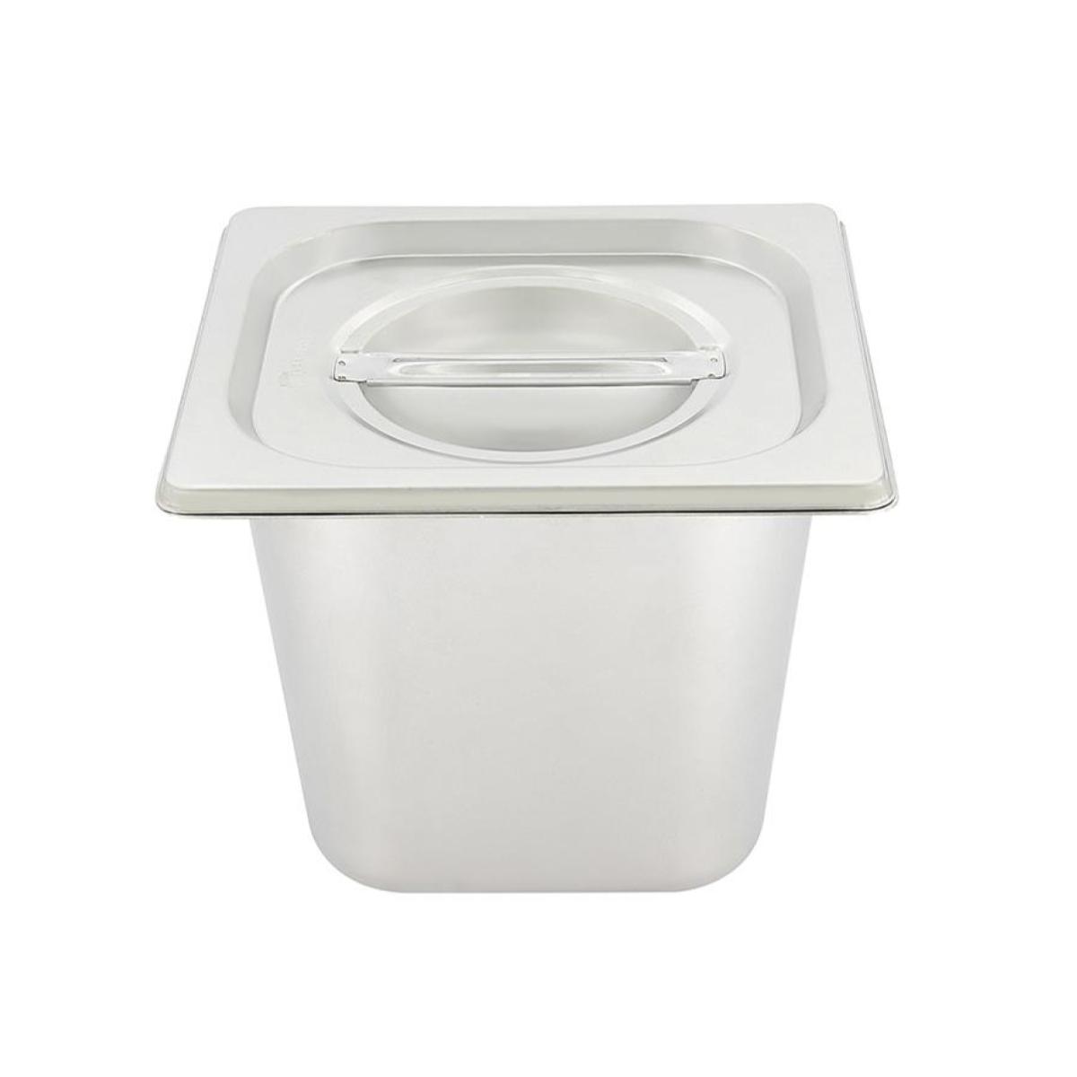 Inserto Acero Inoxidable Con Tapa 1/6 10CM Shorbull.