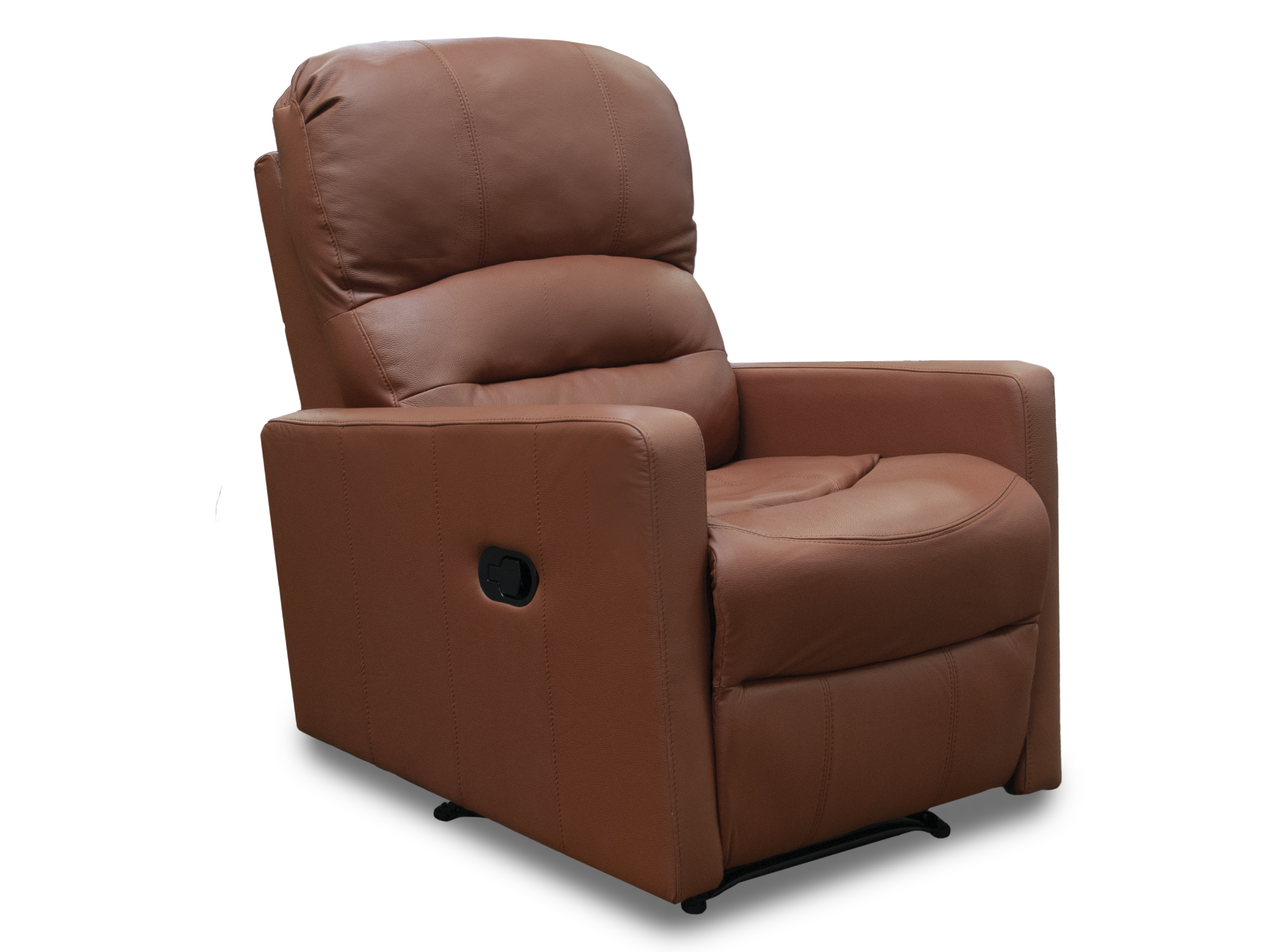 Sillon Reclinable de Piel Genuina Charly Color Terracota - ConfortoPiel