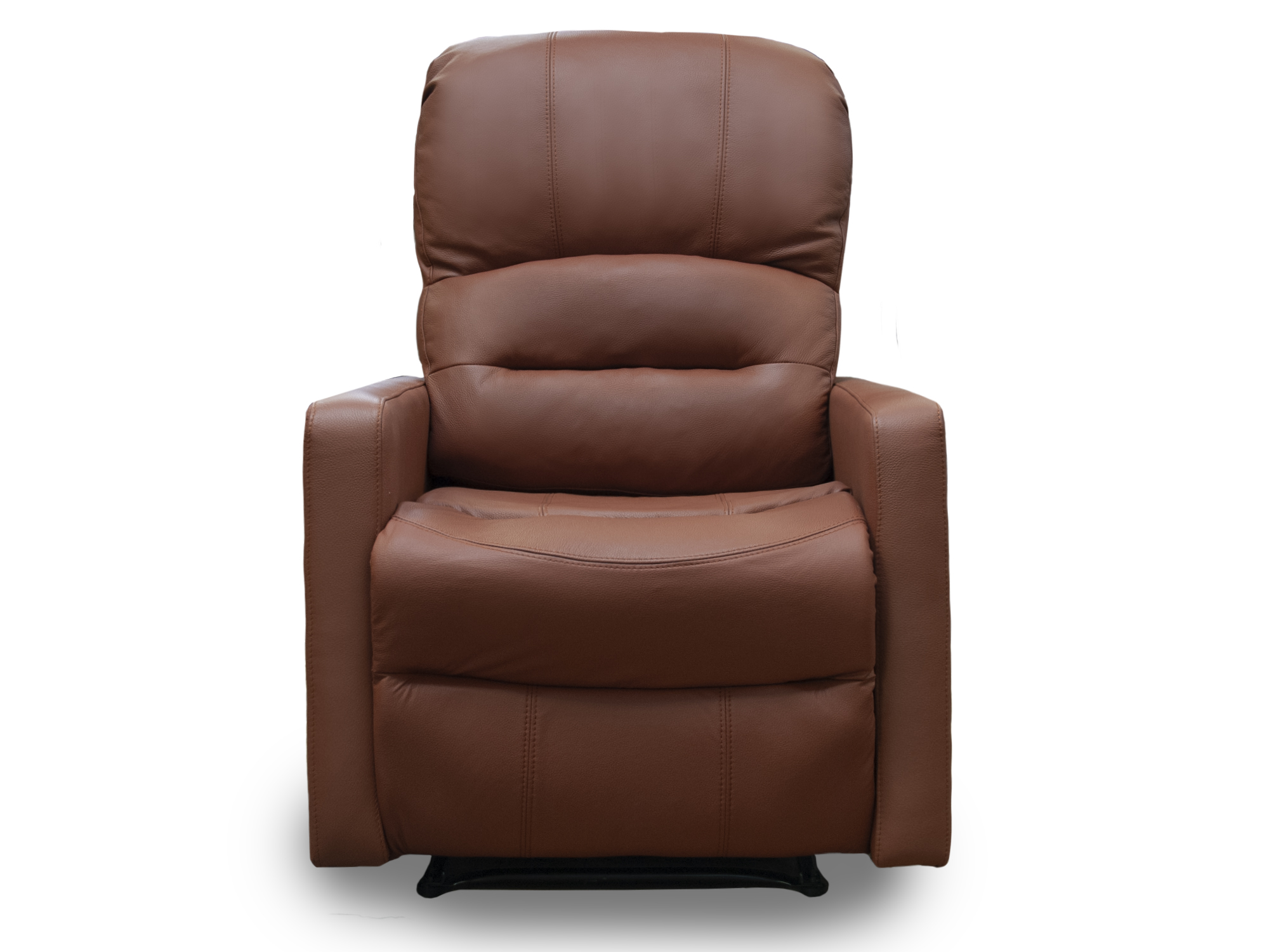 Sillon Reclinable de Piel Genuina Charly Color Terracota - ConfortoPiel