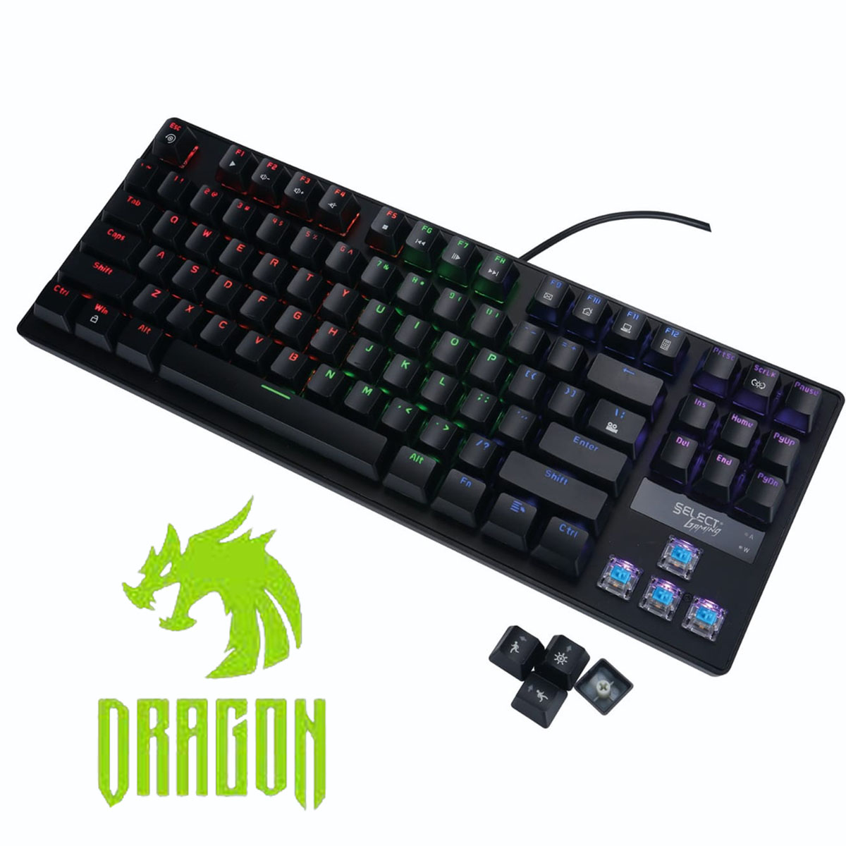 Teclado Gamer Mecánico SG-T1 Alámbrico Español Select Gamer Luz Rgb