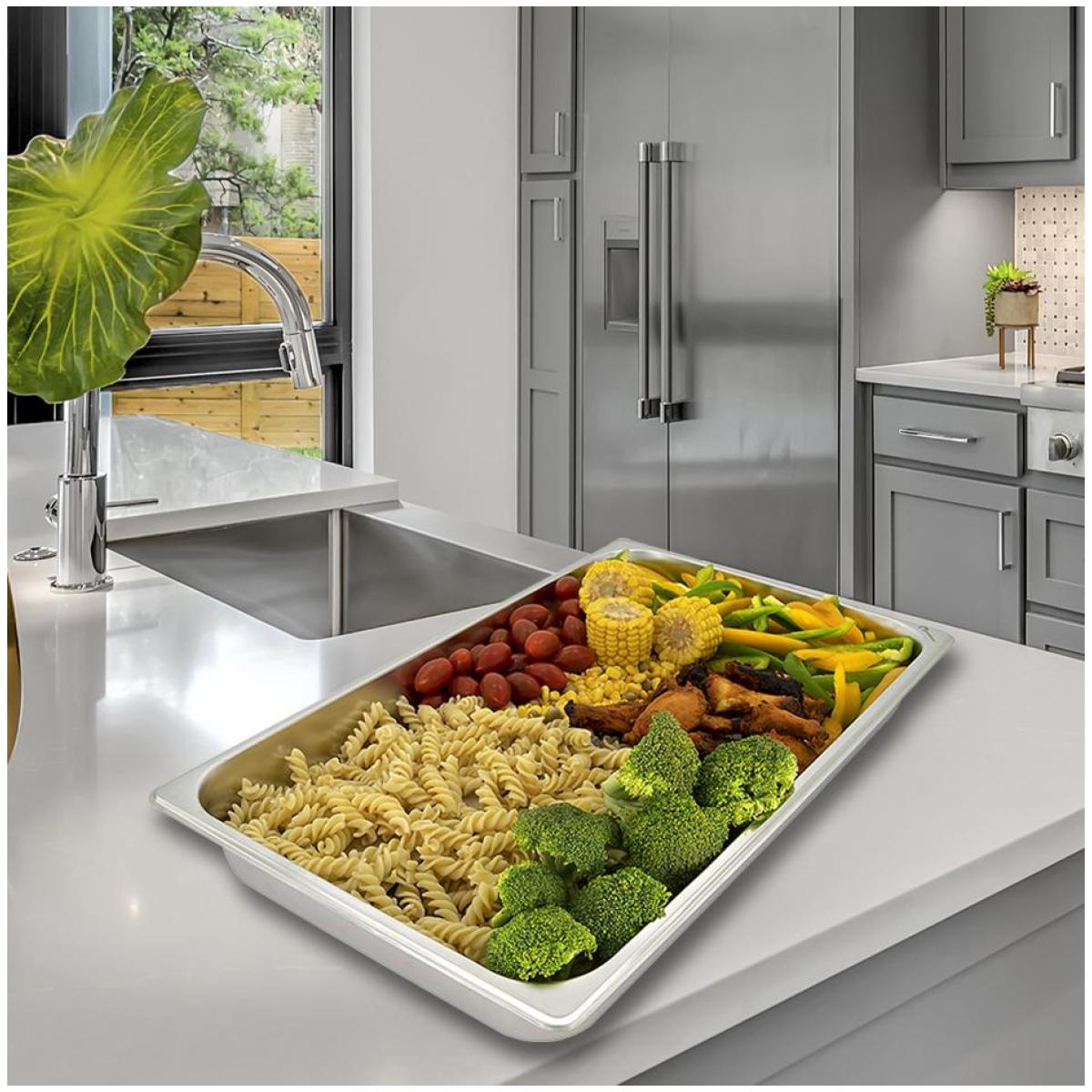 Inserto Acero Inoxidable Con Tapa 1/1  10CM Cocina Shorbull