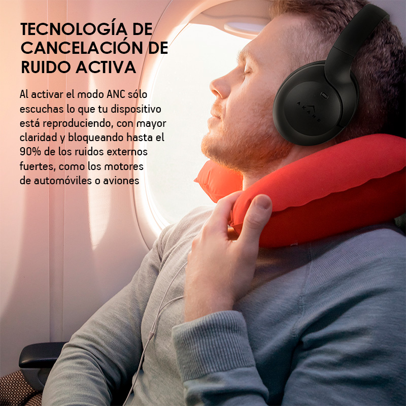 Audífonos Inalámbricos Bluetooth Cancelación de Ruido Activa (ANC) Mod. AK3000