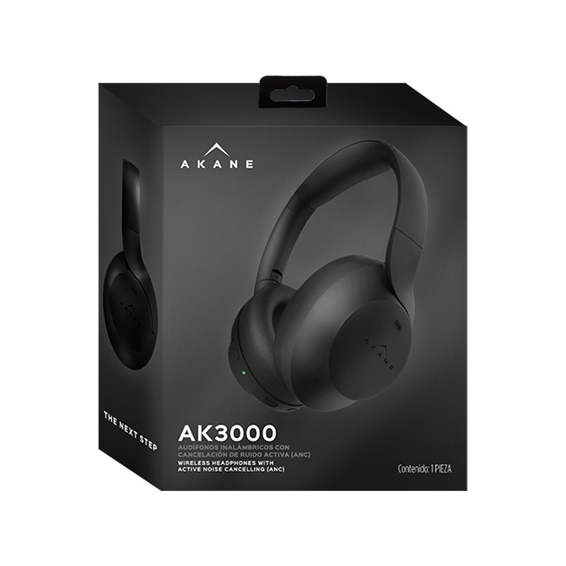 Audífonos Inalámbricos Bluetooth Cancelación de Ruido Activa (ANC) Mod. AK3000