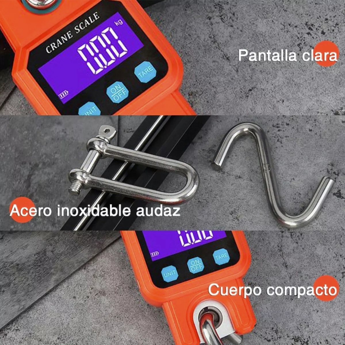 Bascula Colgante Industrial Digital 300kg Pesa Balanza Luz