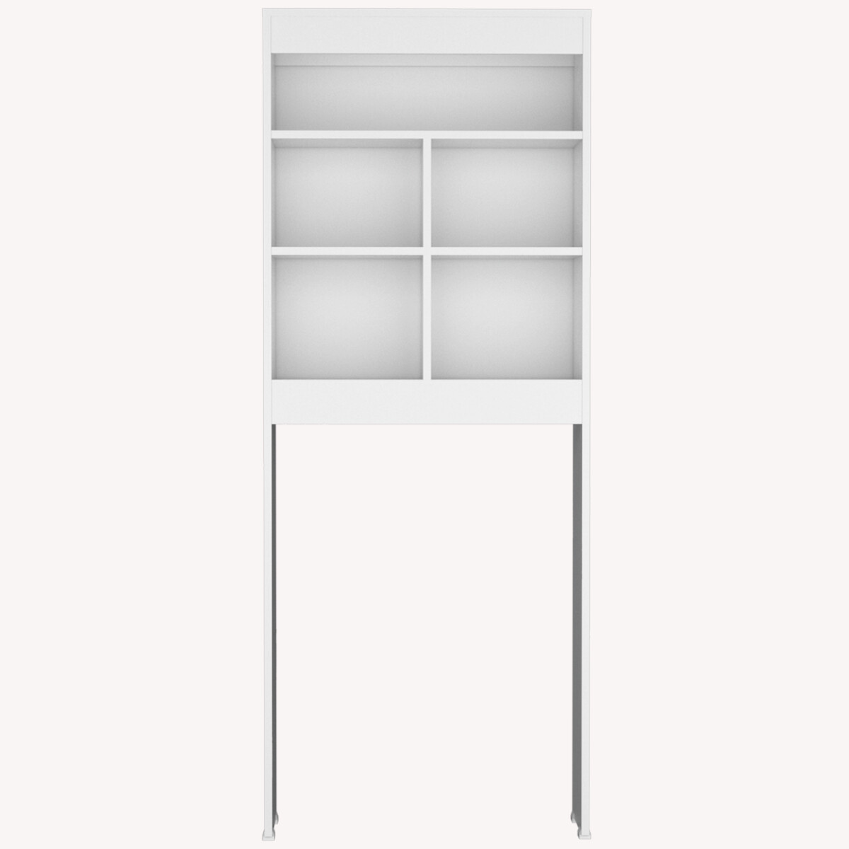 Mueble Ahorrador de espacio para baño con entrepaños Duo color blanco