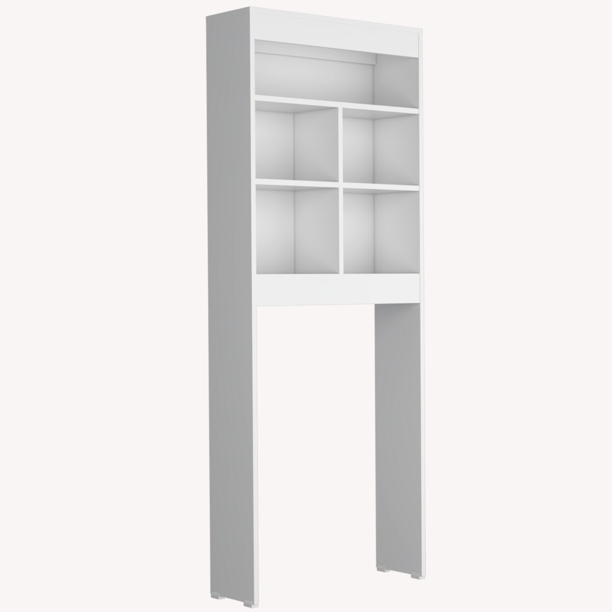 Mueble Ahorrador de espacio para baño con entrepaños Duo color blanco