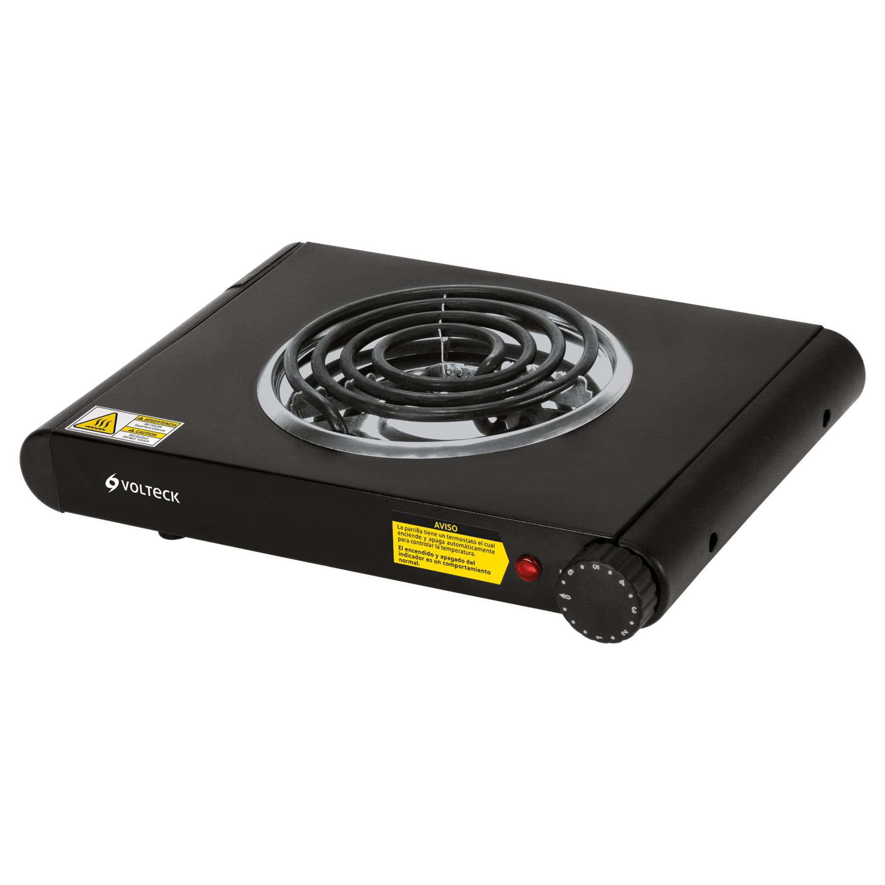 PARRILLA ELÉCTRICA DE RESISTENCIA, NEGRA, VOLTECK 47556