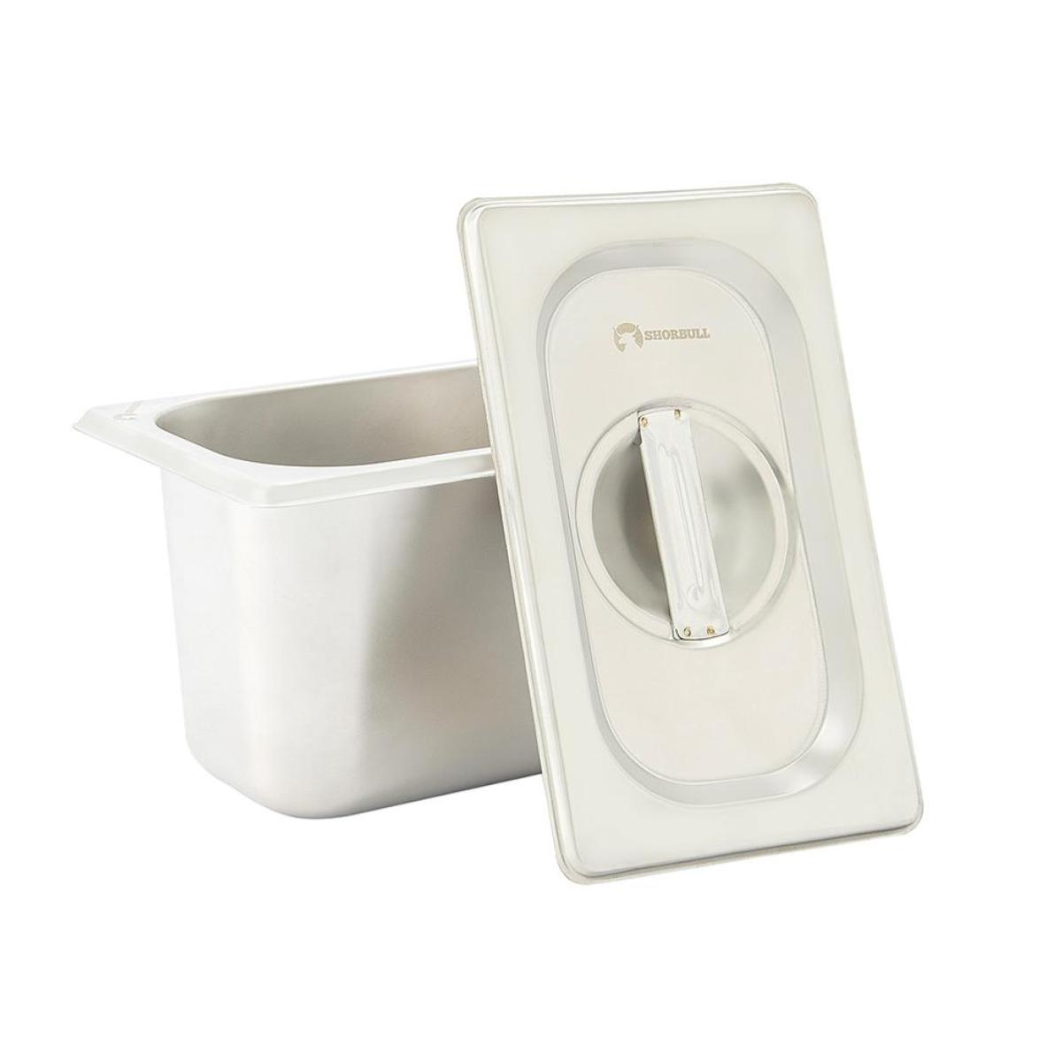 Inserto Acero Inoxidable Con Tapa  1/9 10 CM Cocina Shorbull.