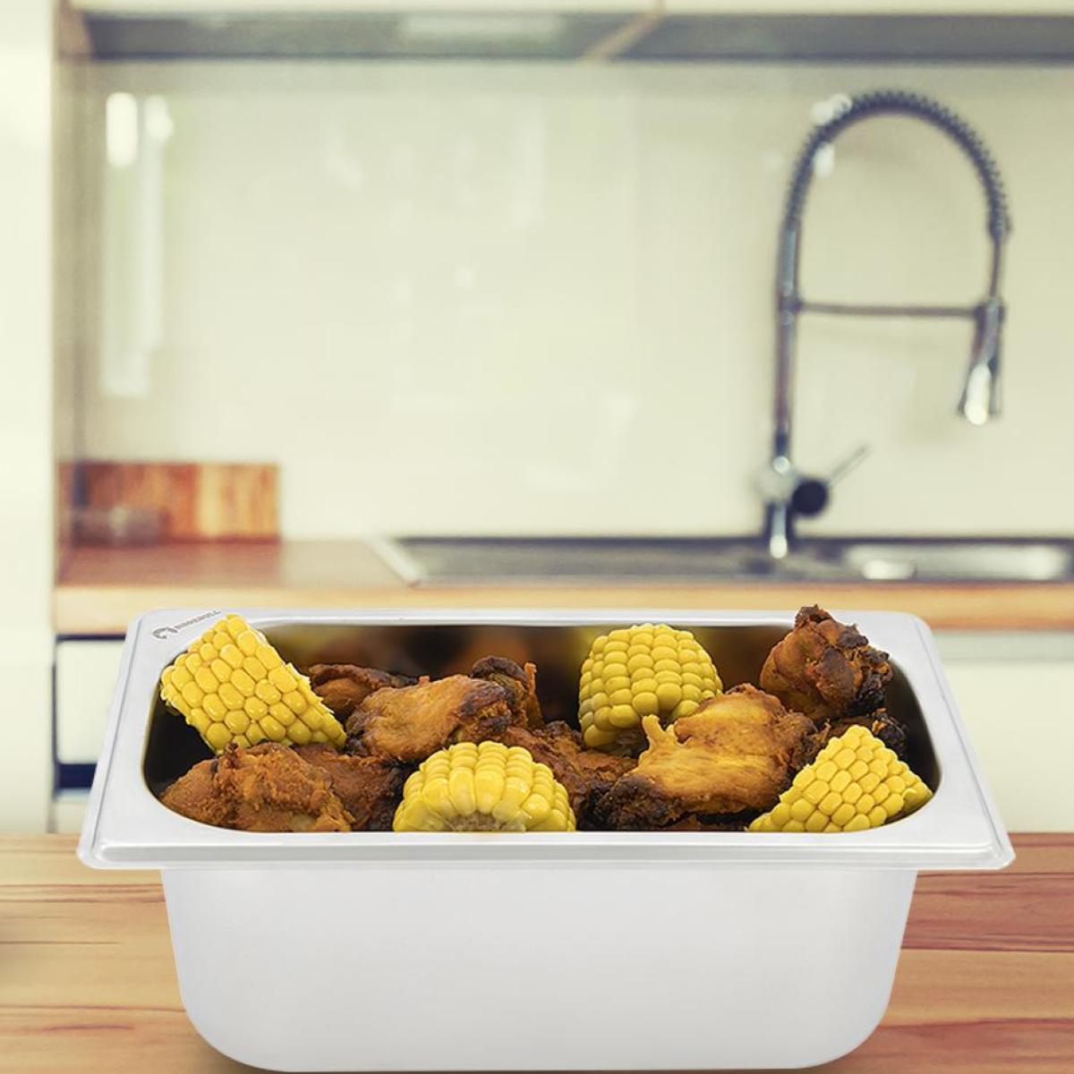 Inserto Acero Inoxidable Con Tapa  1/4 10CM  Shorbull