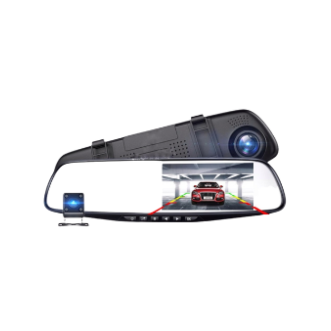 Espejo Retrovisor Con Pantalla y Cámara FHD Para Auto.