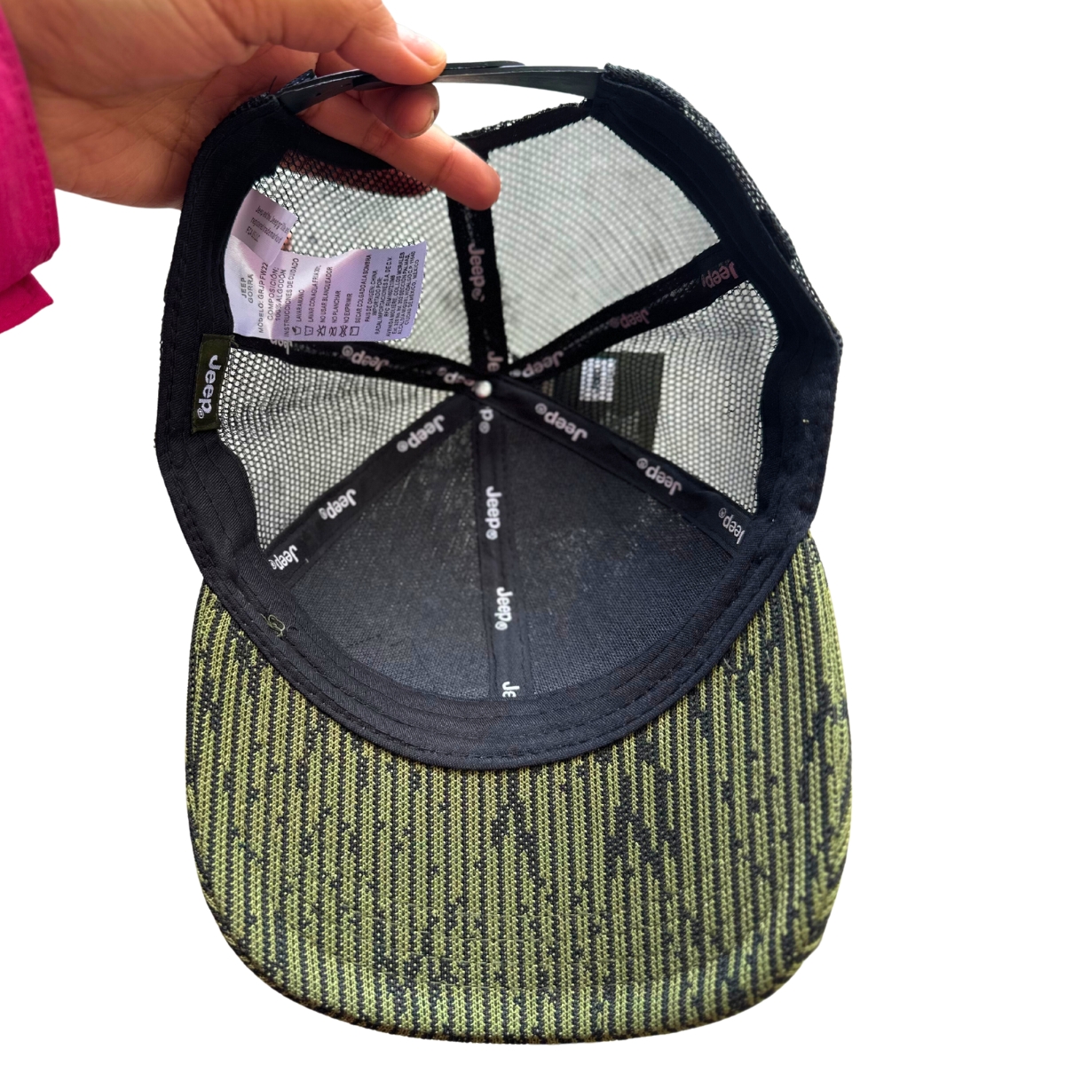 Gorra Jeep Negra Verde Original Textura Cachucha Ajustable