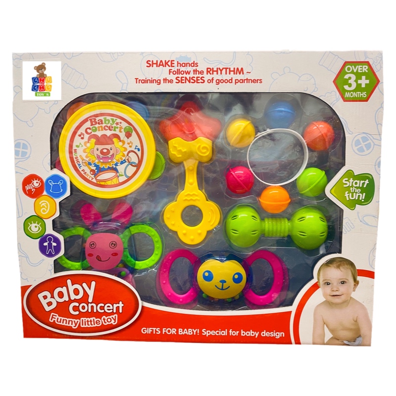 Juego De Sonaja Para Bebé Sonajeros Instrumentos Musicales