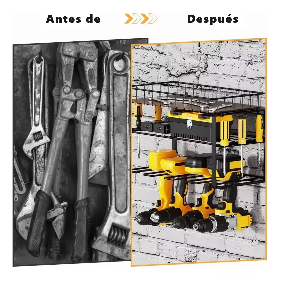 Organizador De Herramientas Electricas Almacenamiento Pared