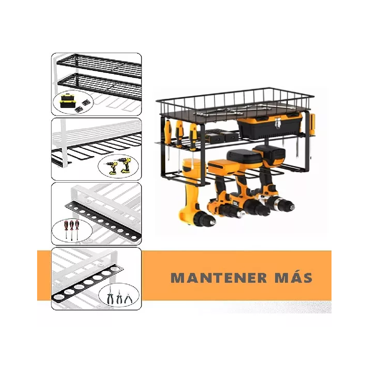 Organizador De Herramientas Electricas Almacenamiento Pared