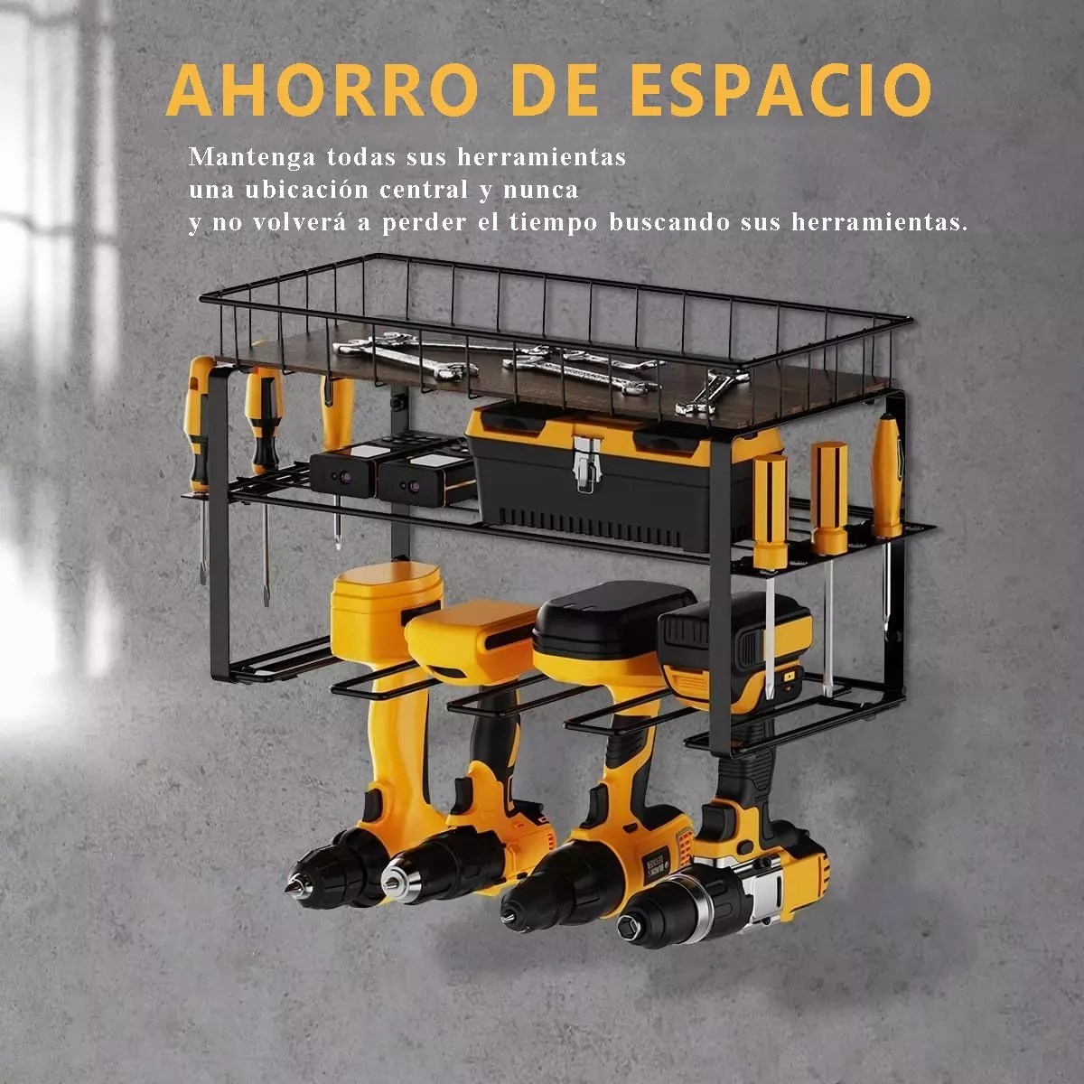 Organizador De Herramientas Electricas Almacenamiento Pared
