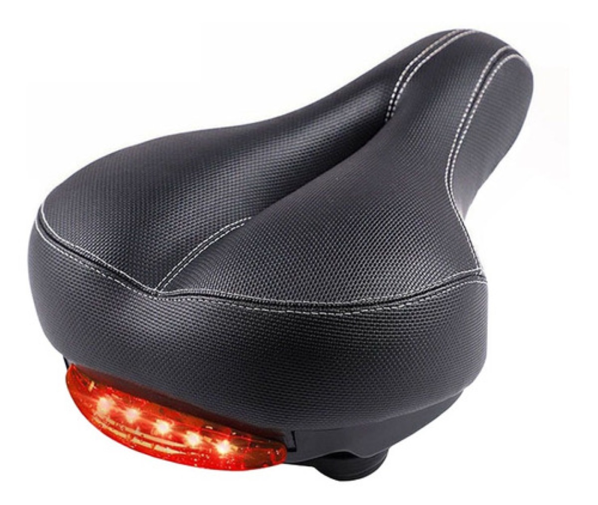 Asiento De Bicicleta Cómodo Con Cojín Suave Y Luz Trasera Roja