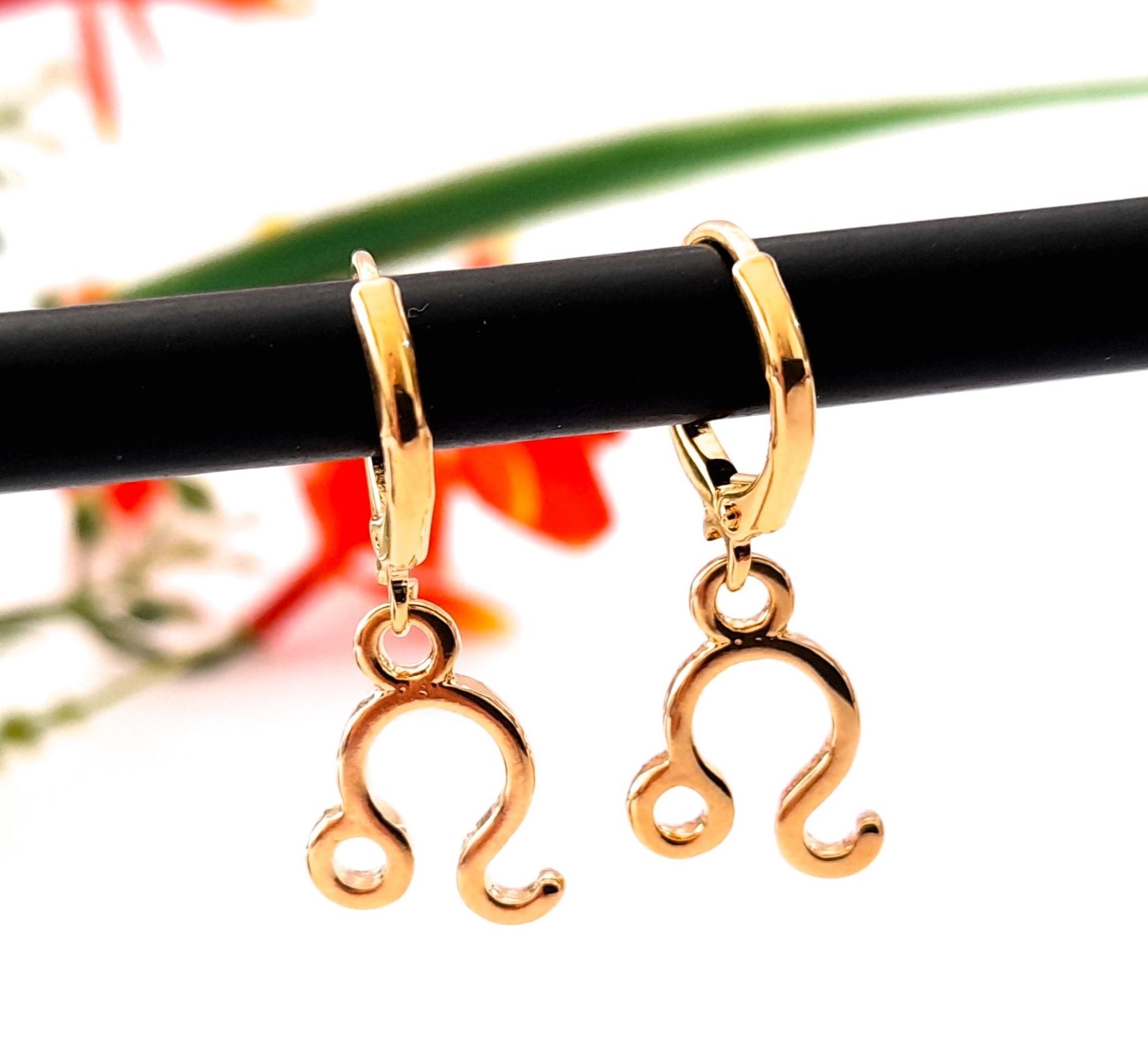 Aretes Huggies Leo En Chapa De Oro 22 Kilates ITZANALLY