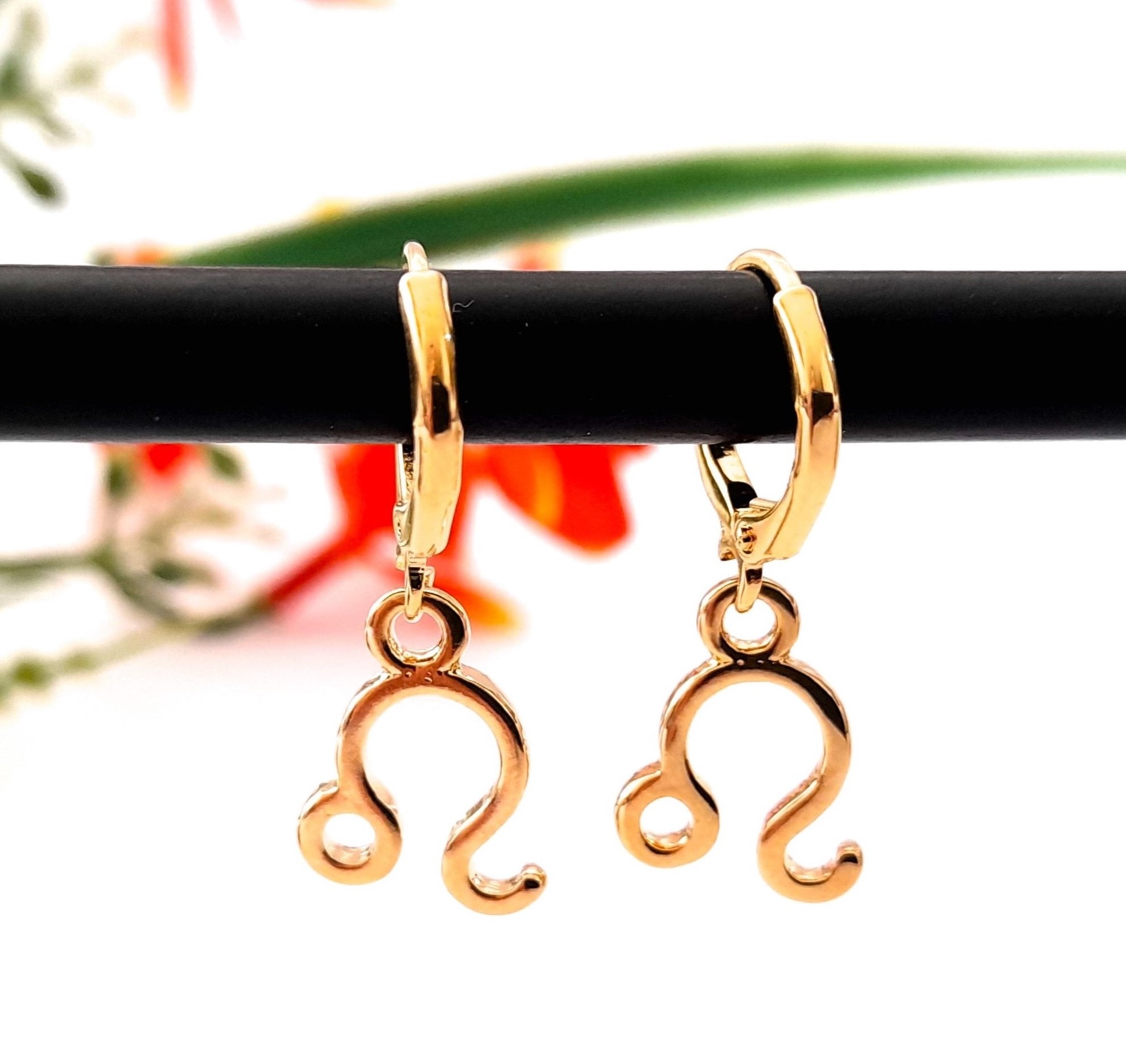 Aretes Huggies Leo En Chapa De Oro 22 Kilates ITZANALLY