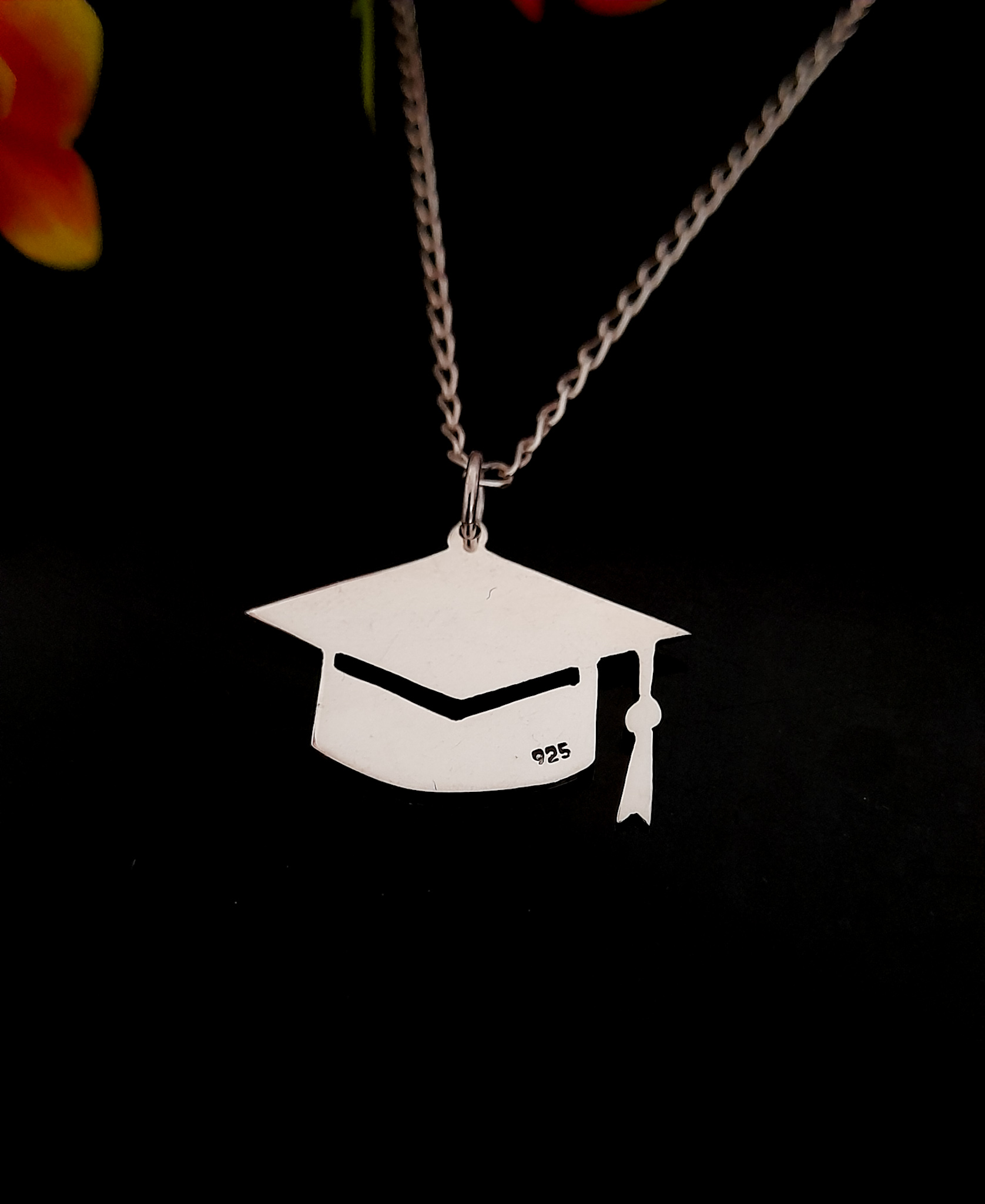 Collar Birrete Graduación En Plata Ley .925