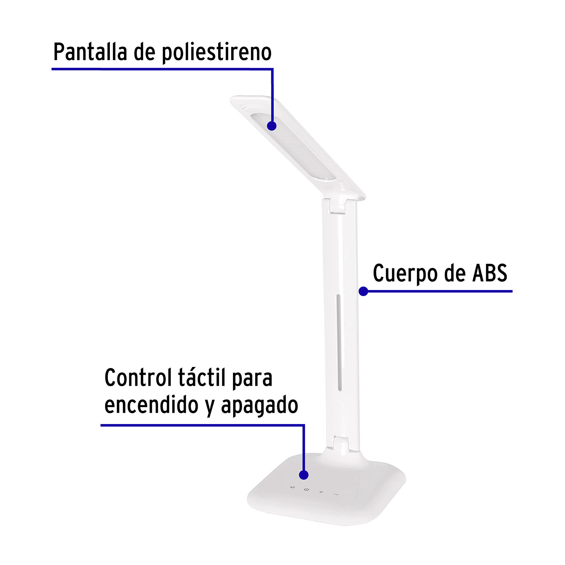 LÁMPARA DE LED 8W 5 NIVELES DE ILUMINACIÓN PARA ESCRITORIO VOLTECK 49323