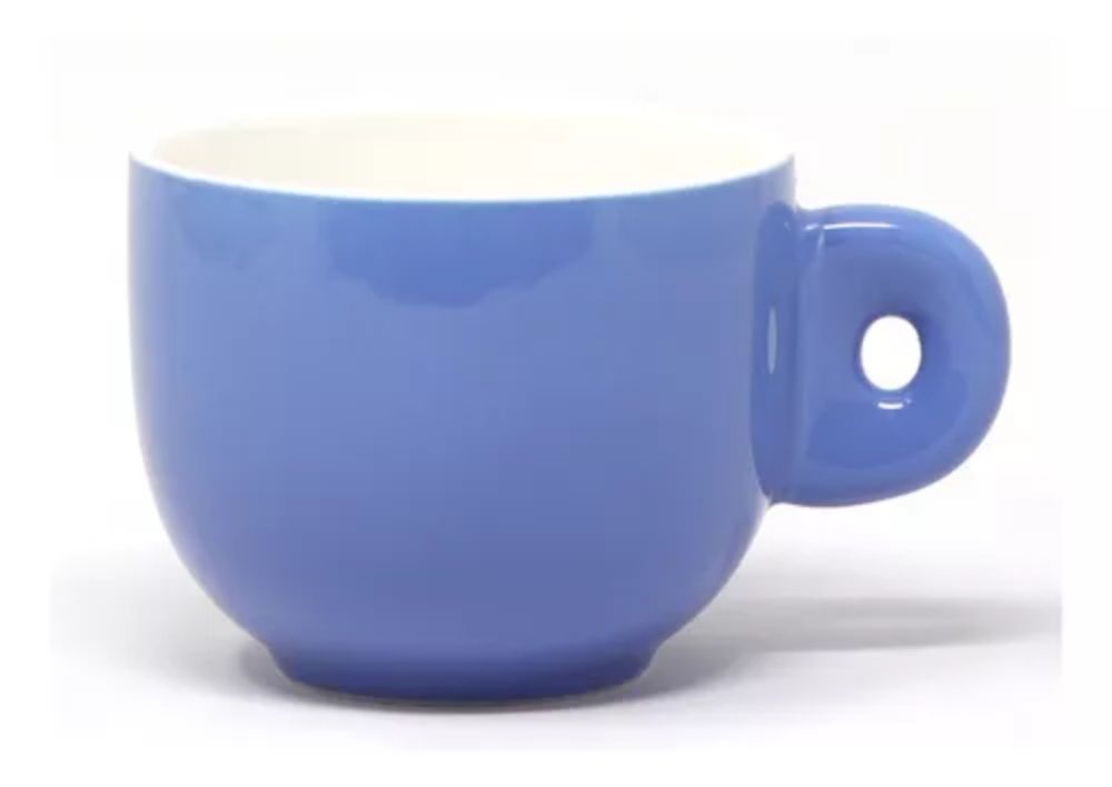 Juego De 4 Tazas De Café Con Plato Azul 270
