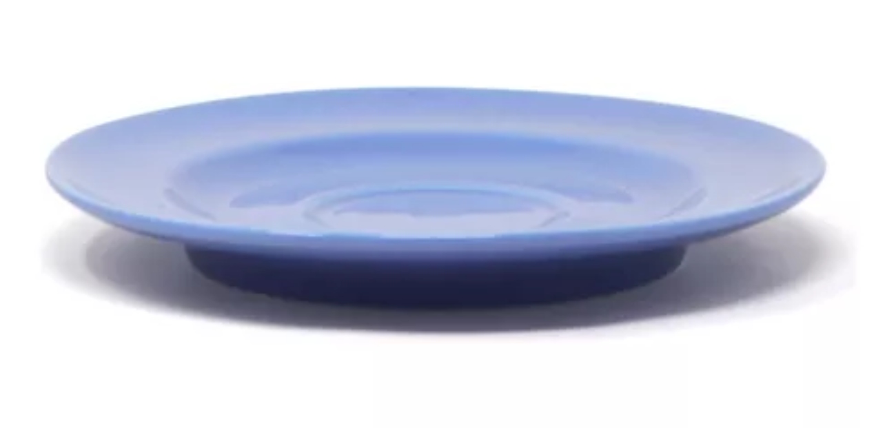 Juego De 4 Tazas De Café Con Plato Azul 270