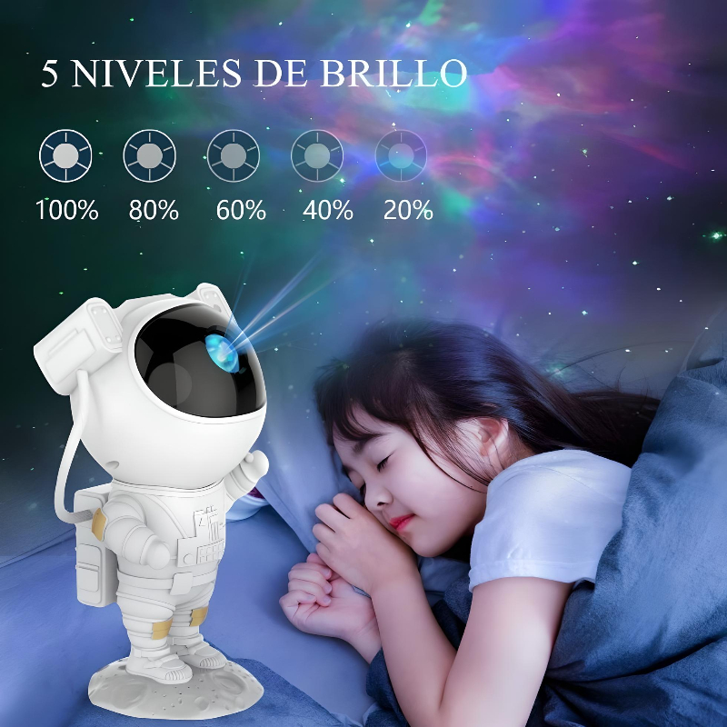 Proyector De Estrella Galaxia Astronautas Lampara De Noche