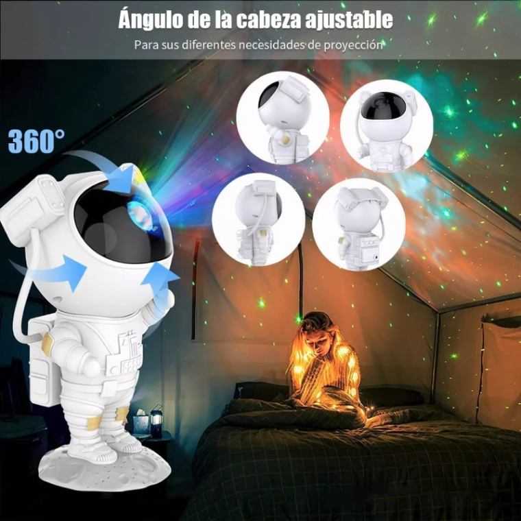 Proyector De Estrella Galaxia Astronautas Lampara De Noche