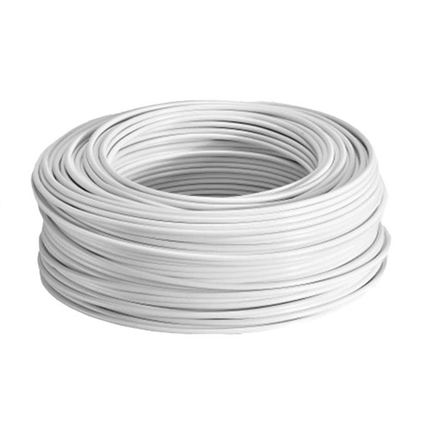 Rollo 100m Cable Eléctrico Calibre 18 100% Cobre Color Blanco Condulac TF-LS