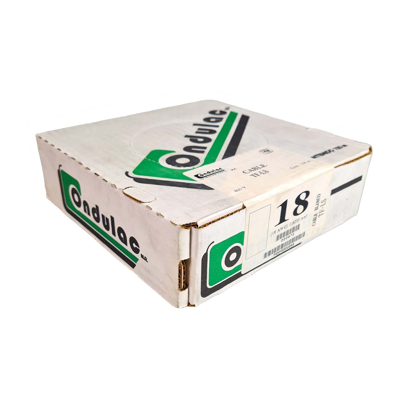 Rollo 100m Cable Eléctrico Calibre 18 100% Cobre Color Blanco Condulac TF-LS