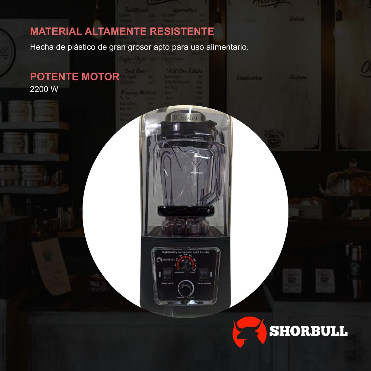 Licuadora con escudo 2200w 2.2 L Shorbull.