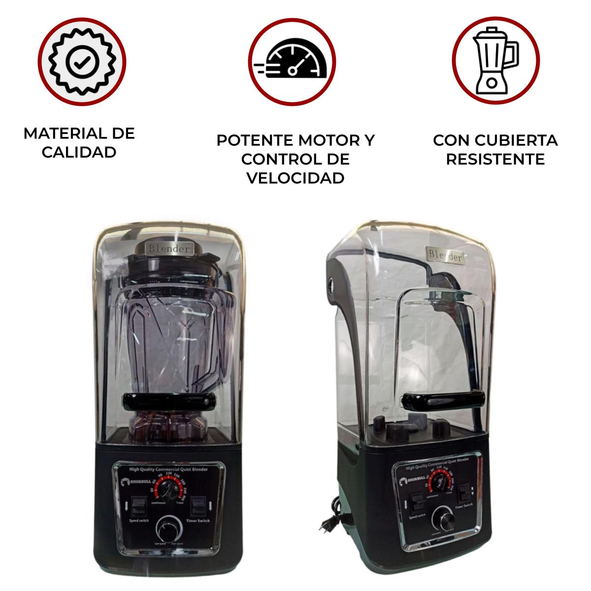 Licuadora con escudo 2200w 2.2 L Shorbull.