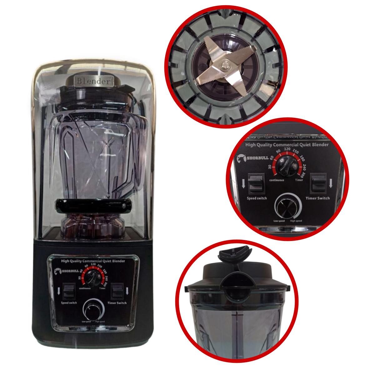 Licuadora con escudo 2200w 2.2 L Shorbull.