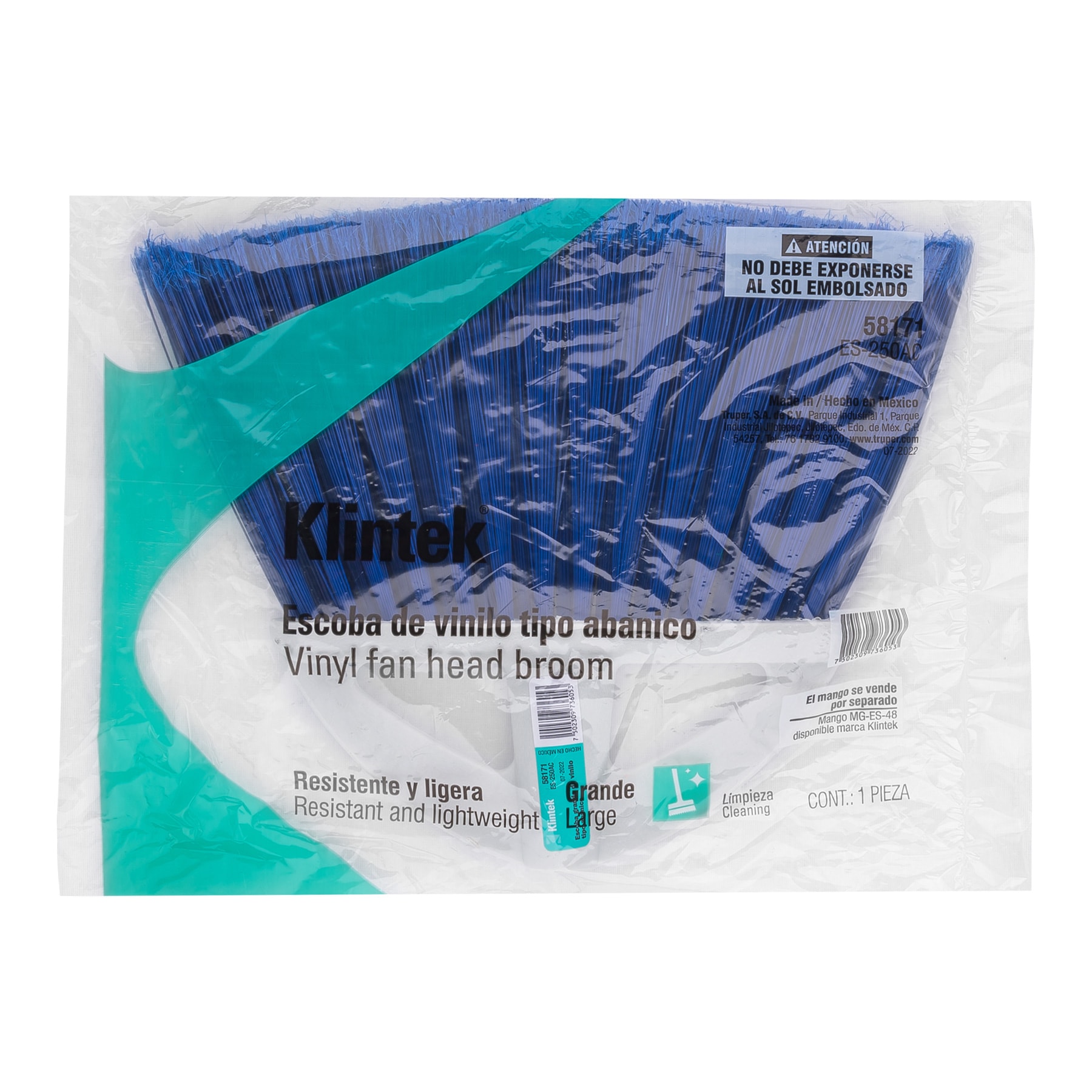 ESCOBA DE VINILO, TIPO ABANICO, GRANDE, SIN MANGO KLINKTEK 58171