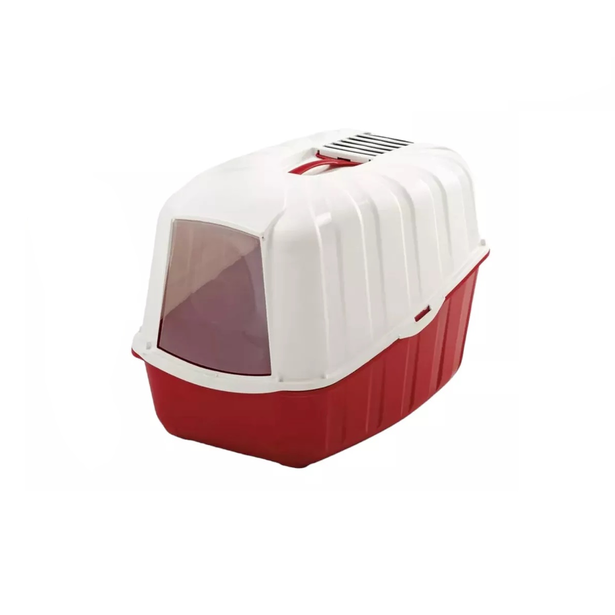 Arenero Para Gatos Cerrado Con Pala Puerta Filtro Sanitario Color Rojo
