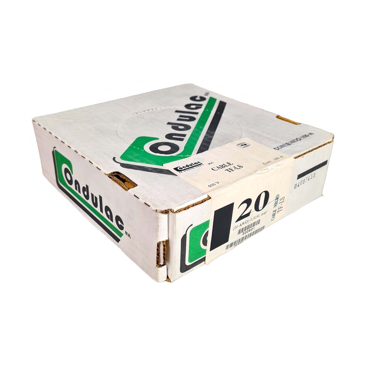 Rollo 100m Cable Eléctrico Calibre 20 100% Cobre Color Negro Condulac TF-LS